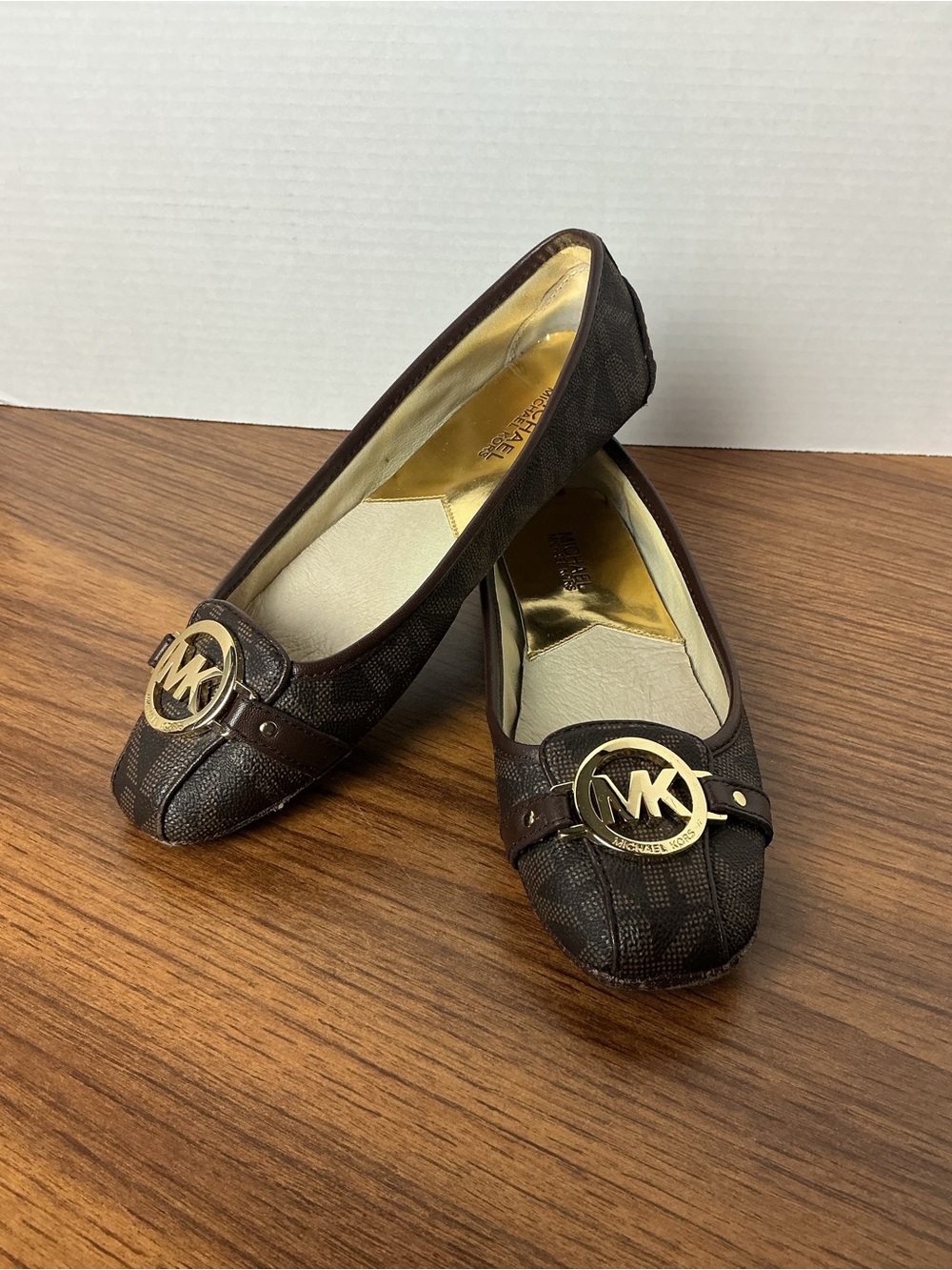 Michael Kors Fulton Signature Slip On Ballet Flats Brown Size 8